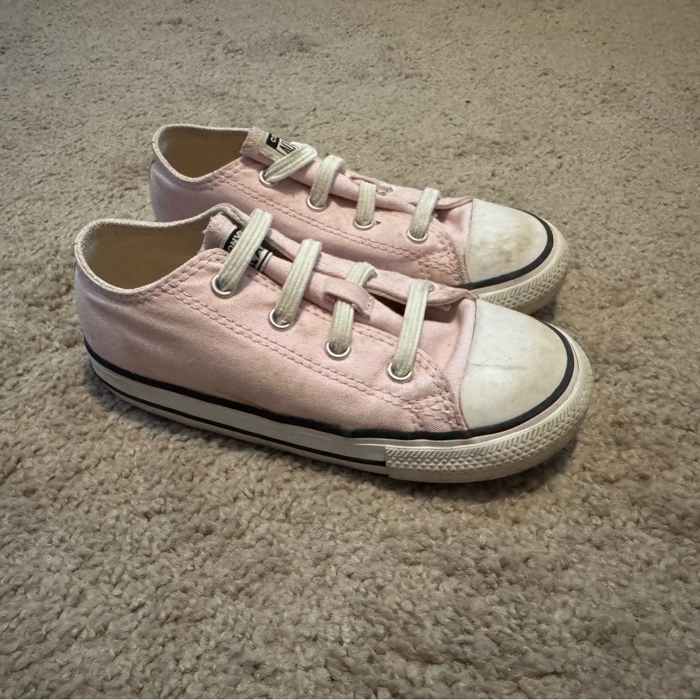 Converse Pink and White Canvas Sneakers